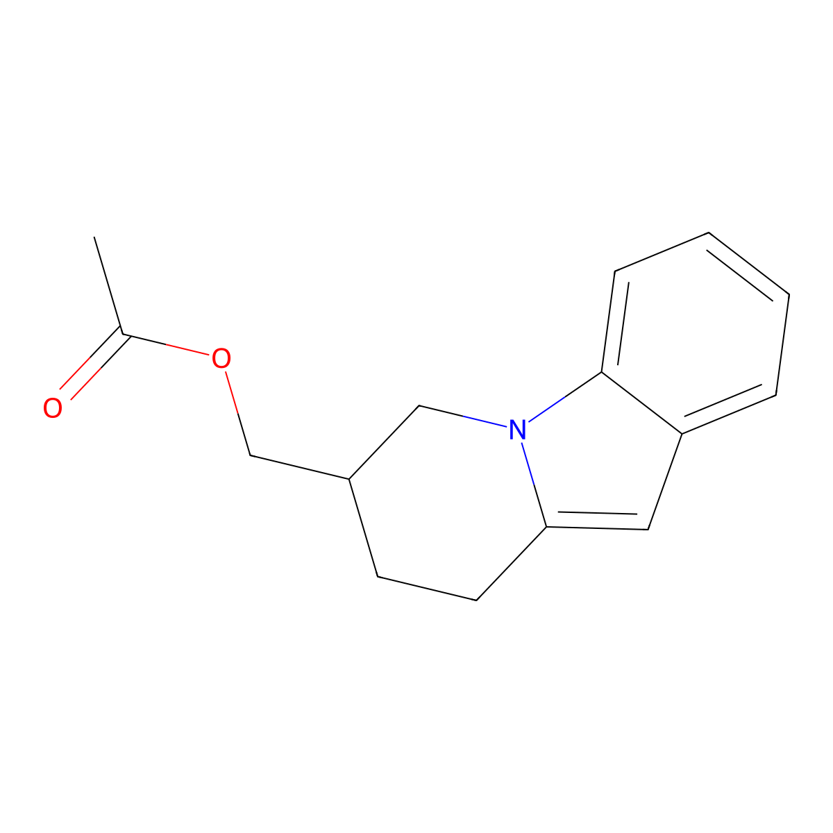 6,7,8,9-Tetrahydro-pyrido[1,2,A]indole-7-methanol acetate molecular structure, CAS 135440-75-4