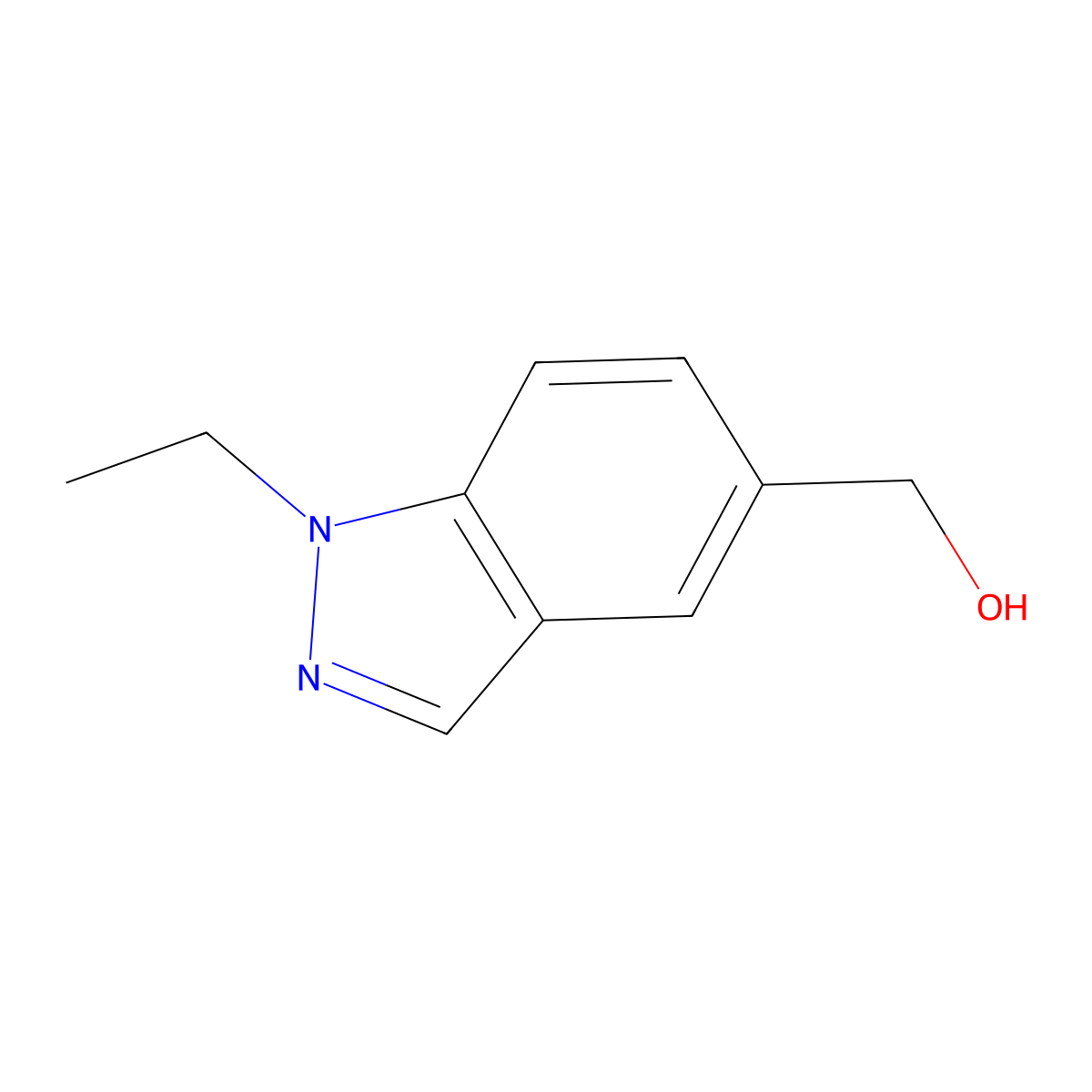 (1-ethyl-1H-indazol-5-yl)methanol molecular structure, CAS 1354407-11-6