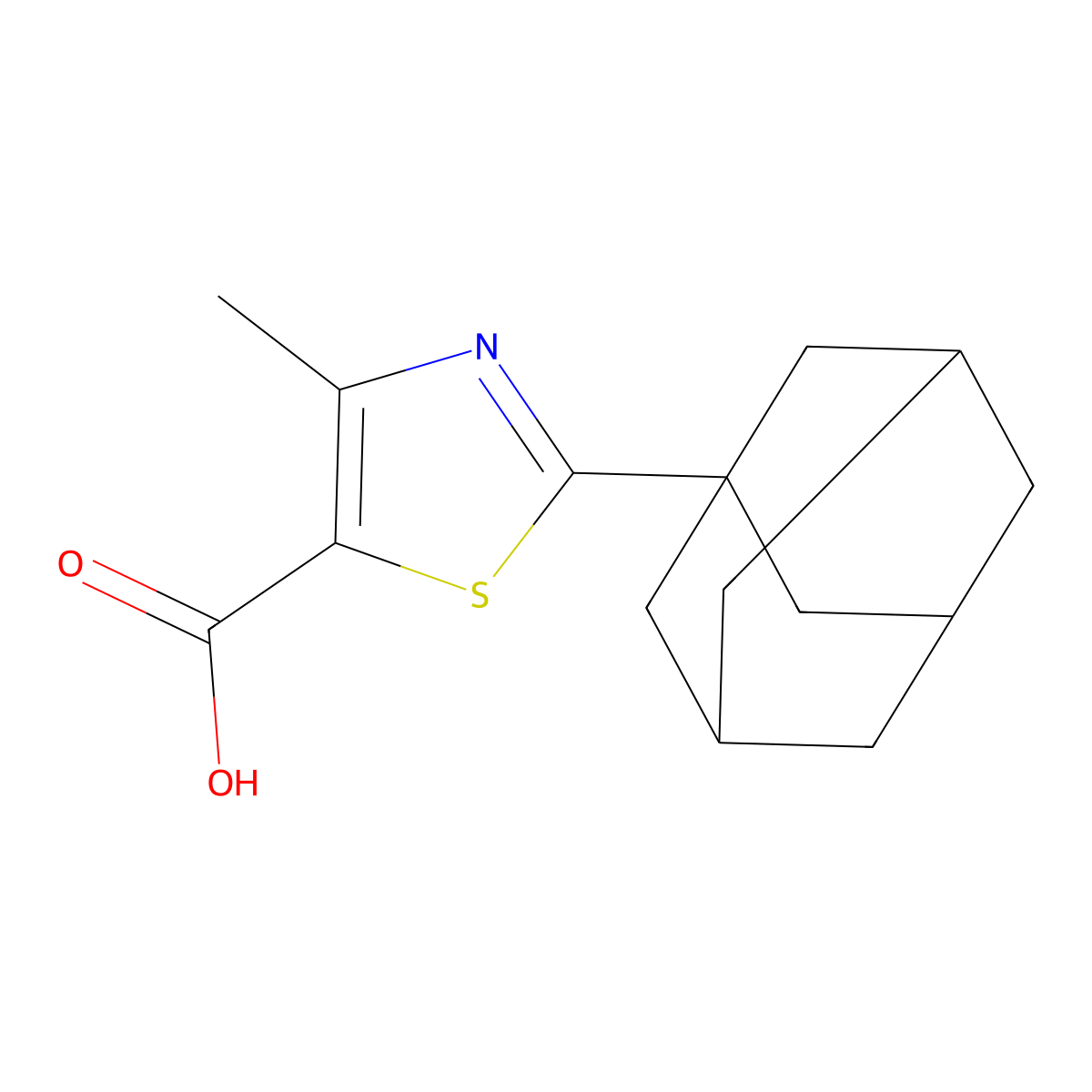 2-(1-Adamantyl)-4-methylthiazole-5-carboxylic acid molecular structure, CAS 1354407-57-0