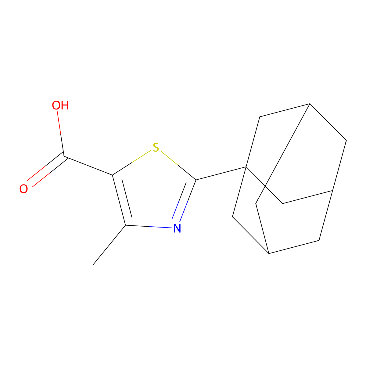 2-(1-Adamantyl)-4-methylthiazole-5-carboxylic acid molecular structure, CAS 1354407-57-0