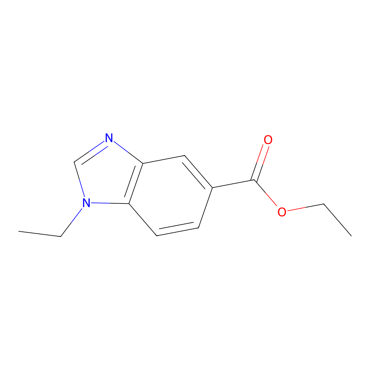 Ethyl 1-ethyl-1,3-benzodiazole-5-carboxylate molecular structure, CAS 1354408-65-3