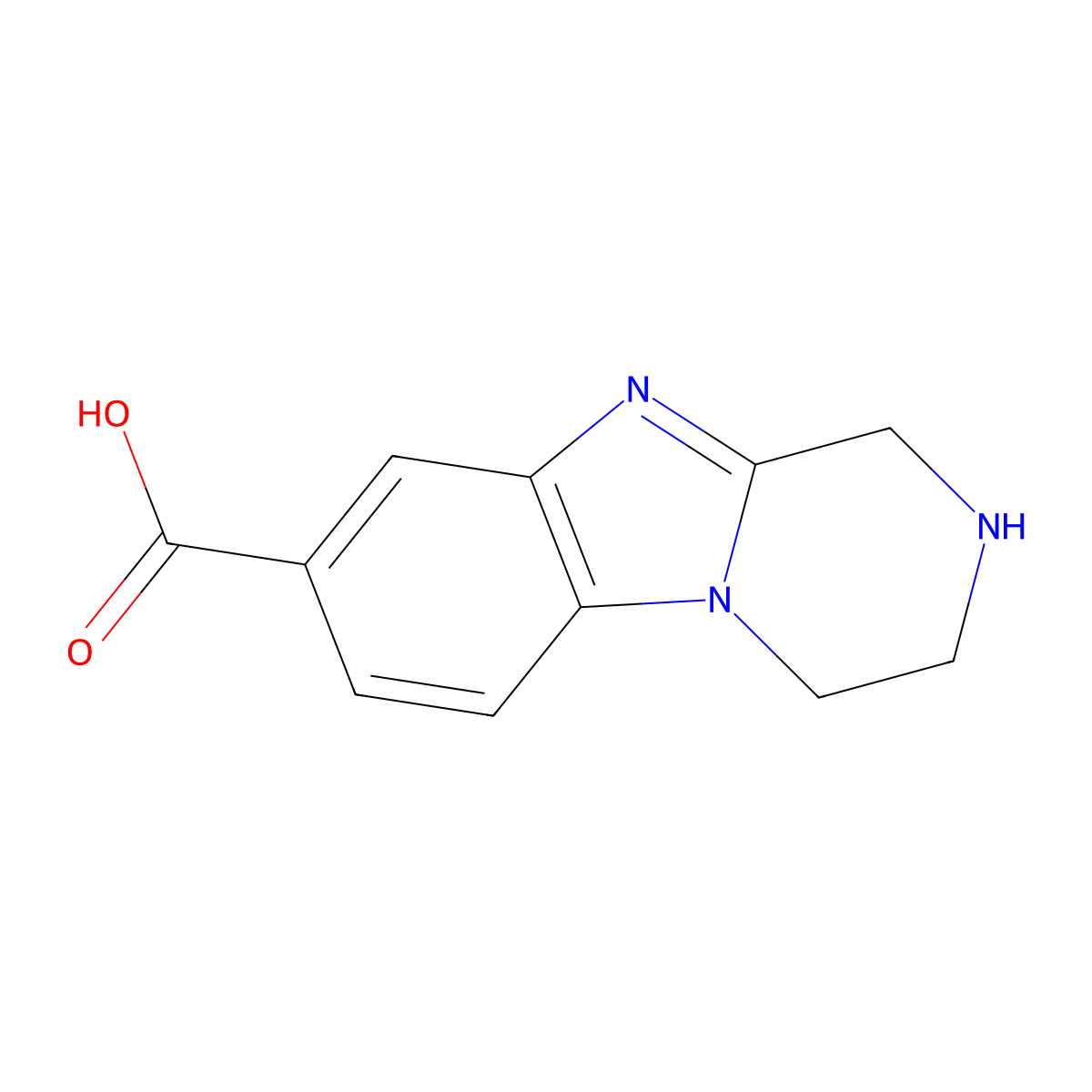 1,2,3,4-Tetrahydrobenzo[4,5]imidazo[1,2-a]pyrazine-8-carboxylic acid molecular structure, CAS 1354411-11-2