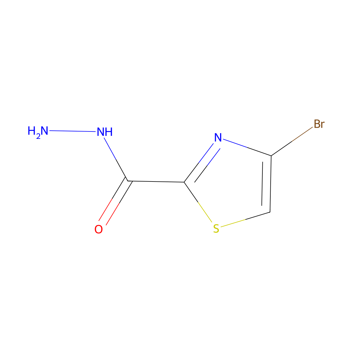4-Bromothiazole-2-carbohydrazide molecular structure, CAS 1354412-85-3