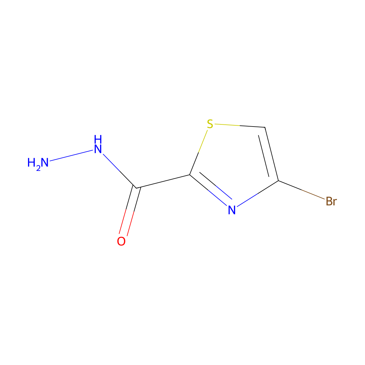 4-Bromothiazole-2-carbohydrazide molecular structure, CAS 1354412-85-3