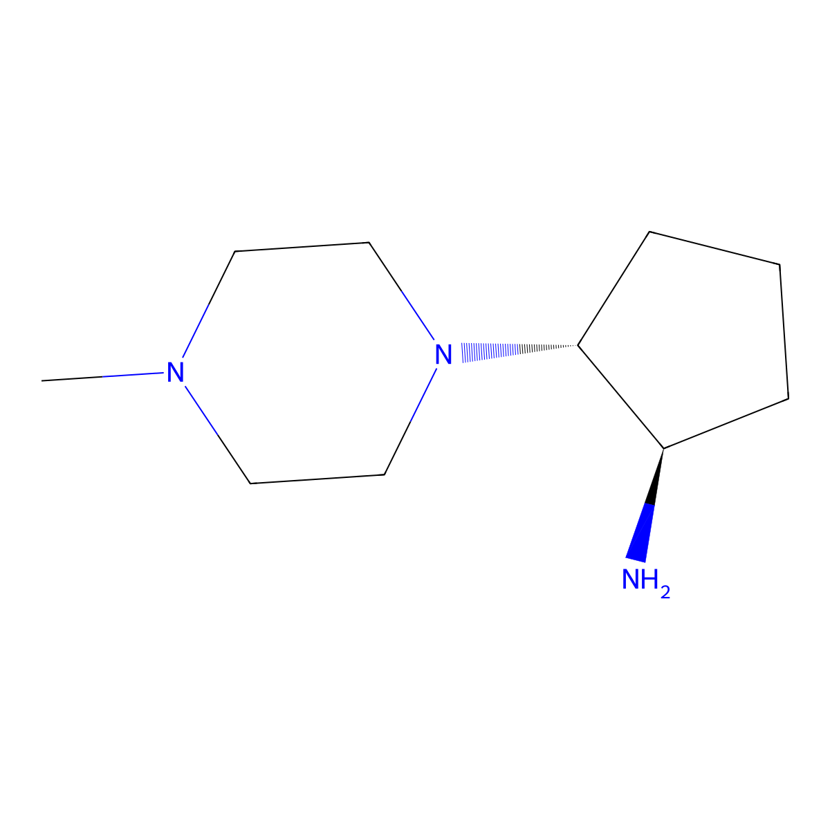 rac-(1R,2R)-2-(4-methylpiperazin-1-yl)cyclopentan-1-amine molecular structure, CAS 1354423-93-0