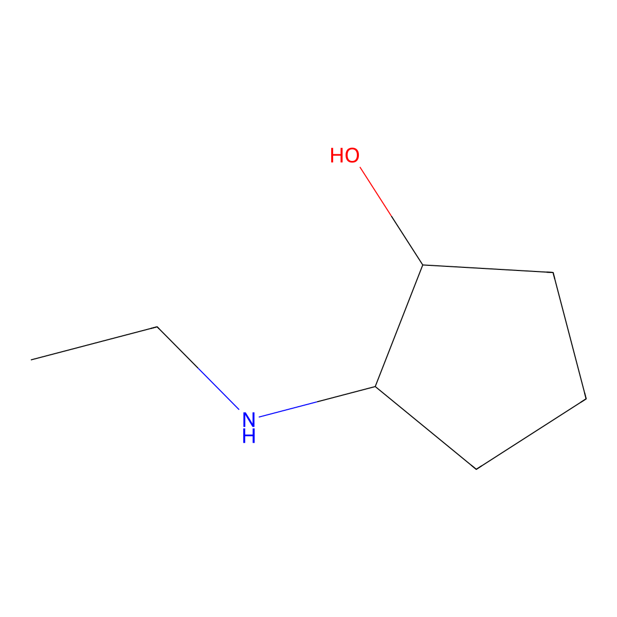 rel-(1R,2R)-2-(ethylamino)cyclopentan-1-ol molecular structure, CAS 1354425-29-8