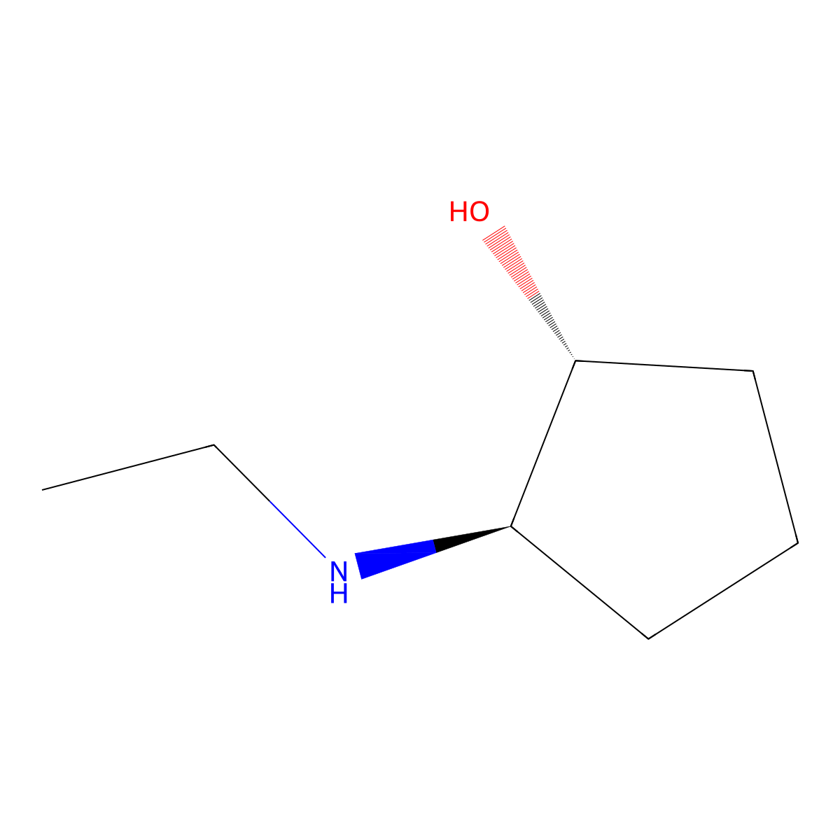 rel-(1R,2R)-2-(ethylamino)cyclopentan-1-ol molecular structure, CAS 1354425-29-8
