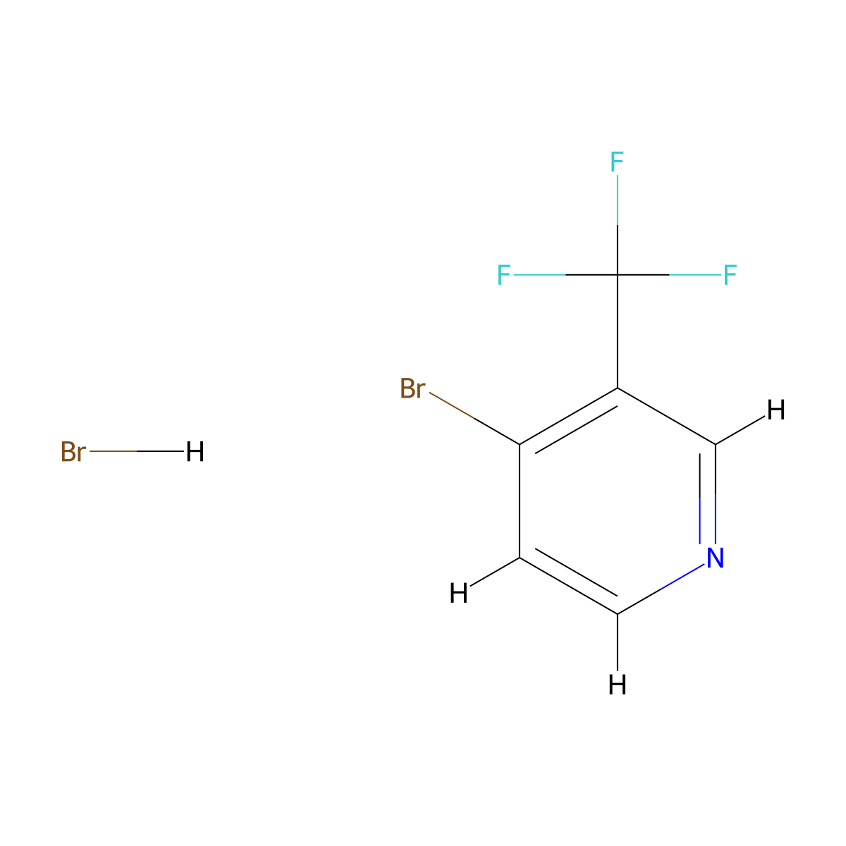 4-Bromo-3-(trifluoromethyl)pyridine--hydrogen bromide (1/1) molecular structure, CAS 1354425-60-7