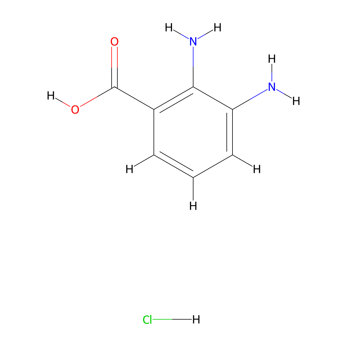 2,3-Diaminobenzoic acid hydrochloride molecular structure, CAS 1354428-17-3