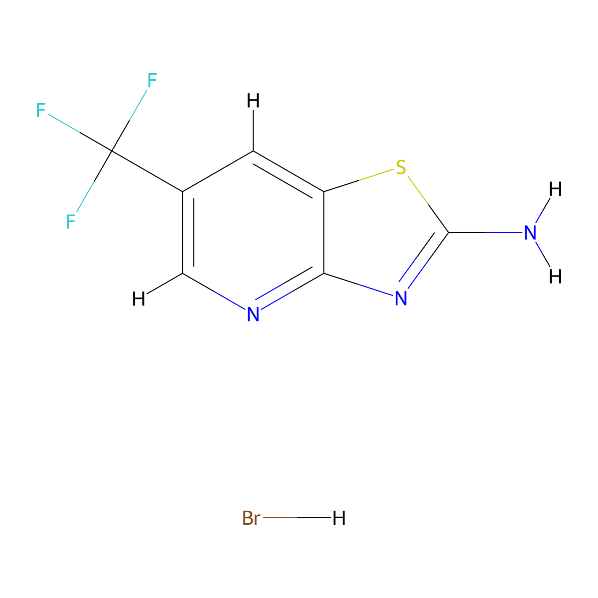 6-(Trifluoromethyl)-[1,3]thiazolo[4,5-b]pyridin-2-amine hydrobromide molecular structure, CAS 1354448-66-0