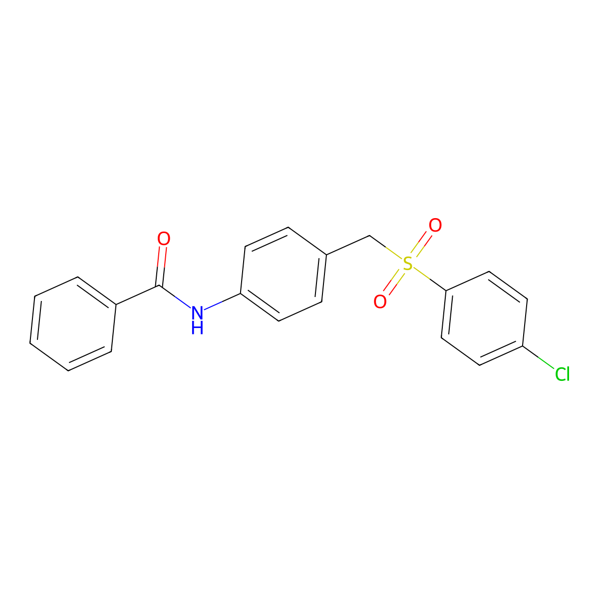 N-{4-[(4-chlorobenzenesulfonyl)methyl]phenyl}benzamide molecular structure, CAS 1354448-67-1
