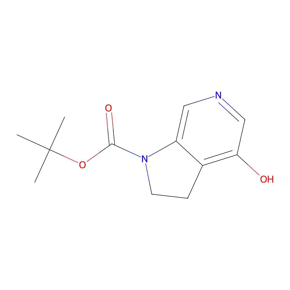 tert-Butyl 4-hydroxy-1H,2H,3H-pyrrolo[2,3-c]pyridine-1-carboxylate molecular structure, CAS 1354454-93-5