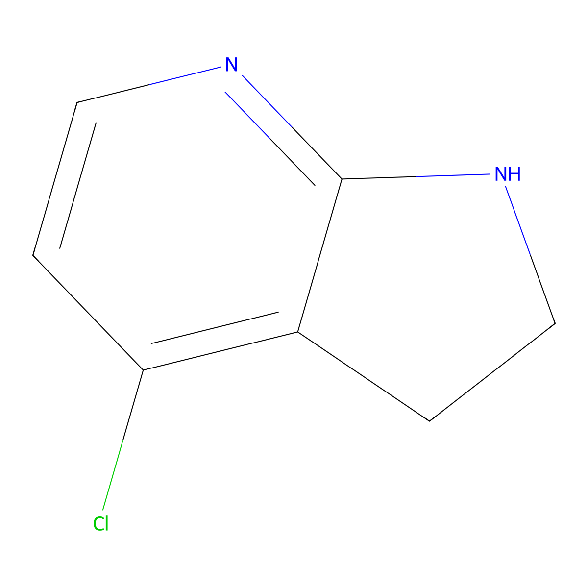 4-chloro-2,3-dihydro-1H-pyrrolo[2,3-b]pyridine molecular structure, CAS 1354454-95-7