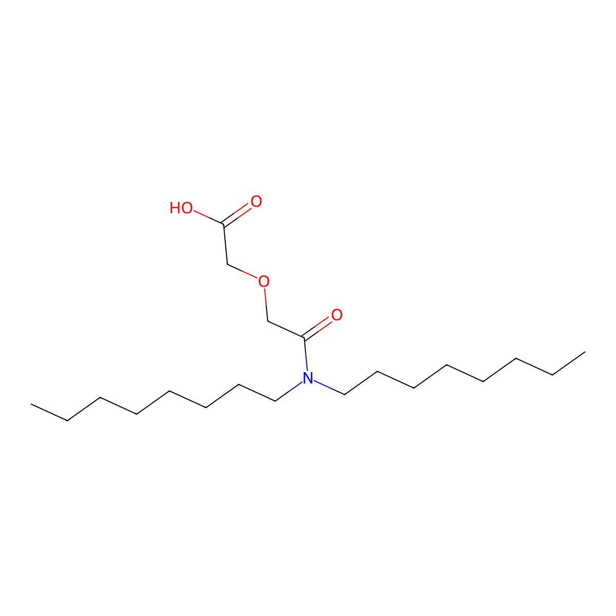 N,N-Di-n-octyl-3-oxapentanedioic Acid Monoamide molecular structure, CAS 135447-09-5