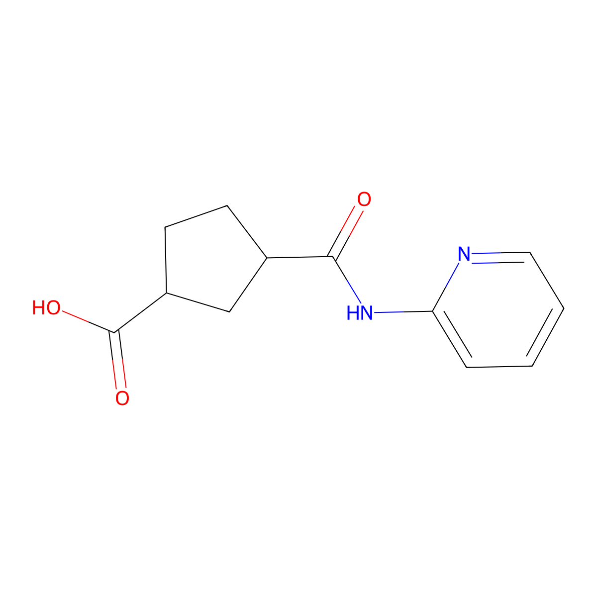 3-(Pyridin-2-ylcarbamoyl)cyclopentanecarboxylic acid molecular structure, CAS 1354488-54-2