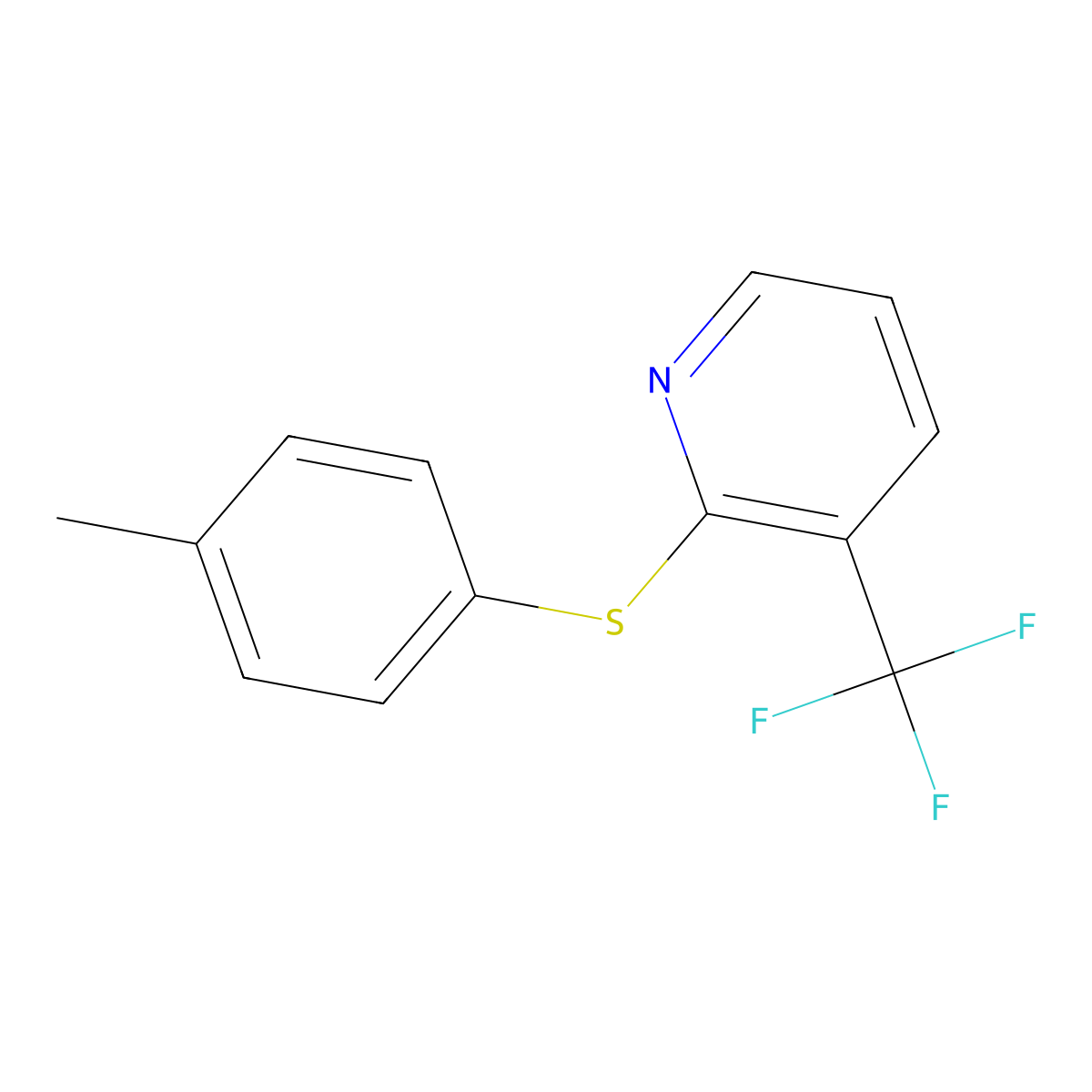 2-[(4-Methylphenyl)sulfanyl]-3-(trifluoromethyl)pyridine molecular structure, CAS 1354488-63-3