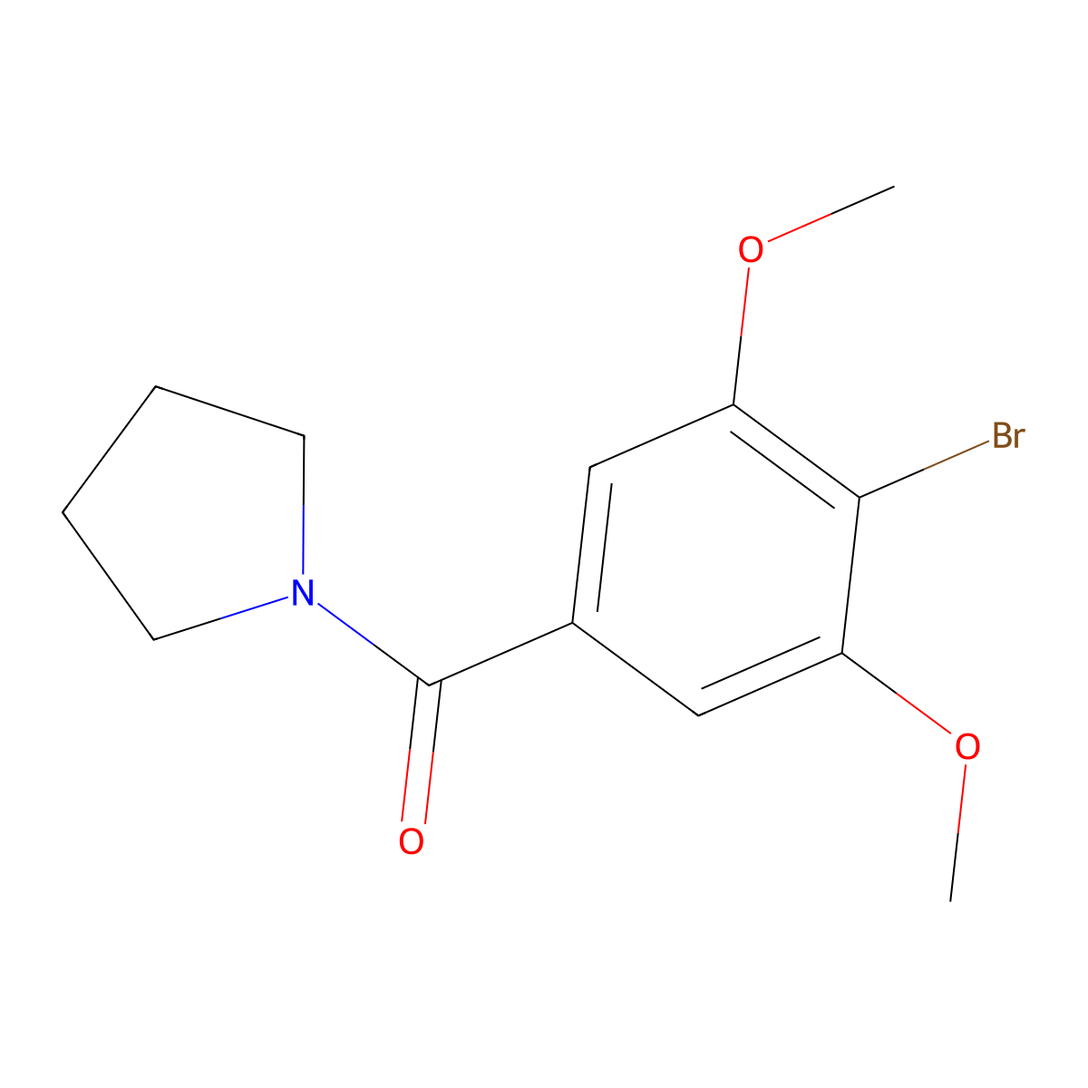 1-(4-Bromo-3,5-dimethoxybenzoyl)pyrrolidine molecular structure, CAS 1354488-81-5