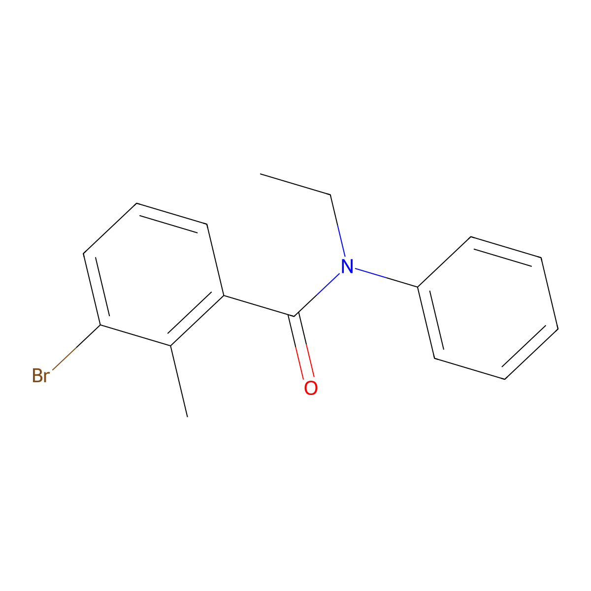 3-bromo-N-ethyl-2-methyl-N-phenylbenzamide molecular structure, CAS 1354488-96-2
