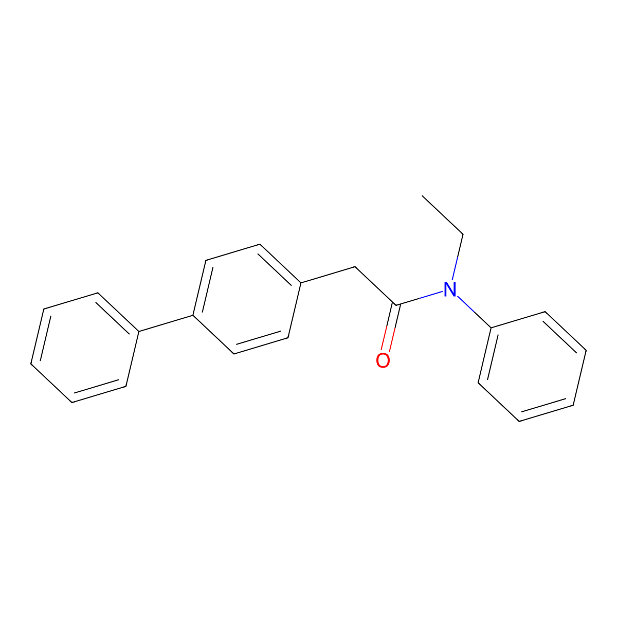2-[1,1'-biphenyl]-4-yl-N-ethyl-N-phenylacetamide molecular structure, CAS 1354488-97-3