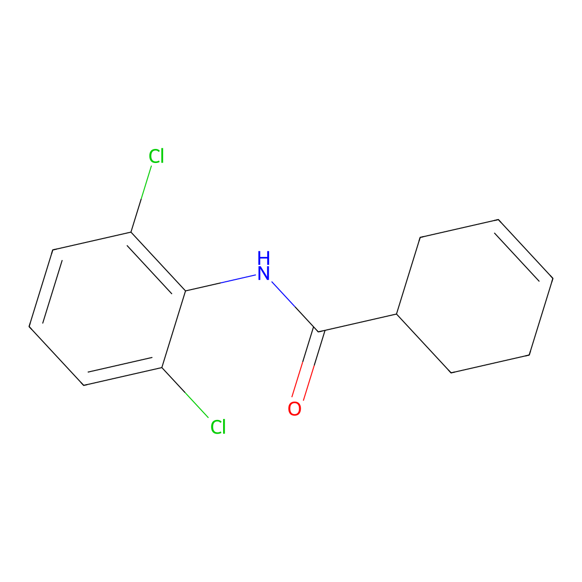N-(2,6-dichlorophenyl)-3-cyclohexene-1-carboxamide molecular structure, CAS 1354489-19-2