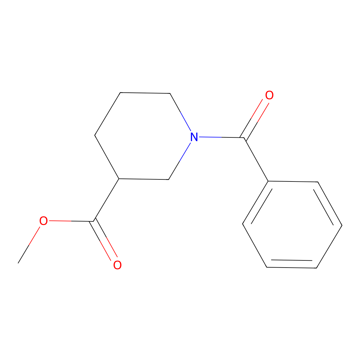 Methyl 1-benzoyl-3-piperidinecarboxylate molecular structure, CAS 1354489-21-6
