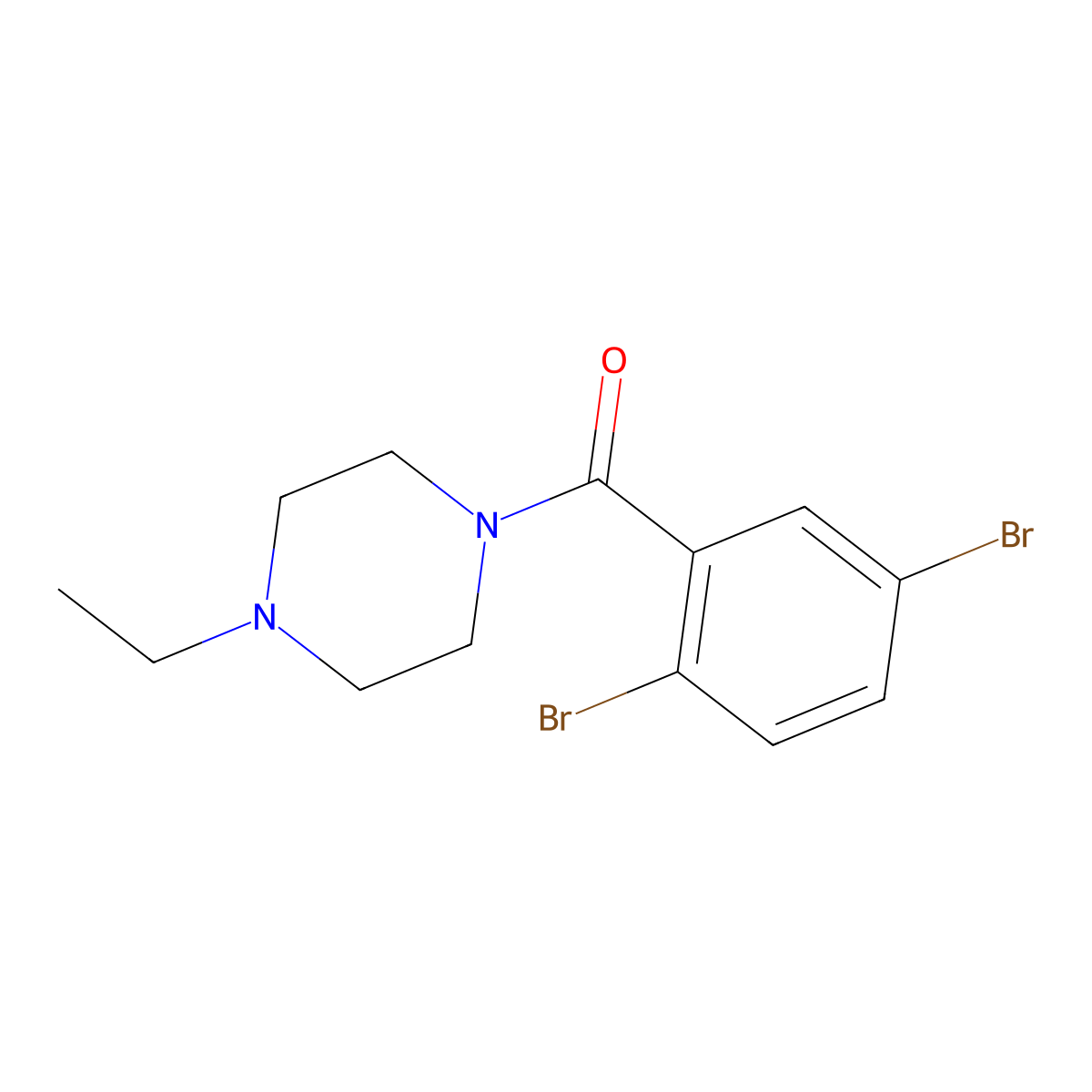 1-(2,5-Dibromobenzoyl)-4-ethylpiperazine molecular structure, CAS 1354489-59-0