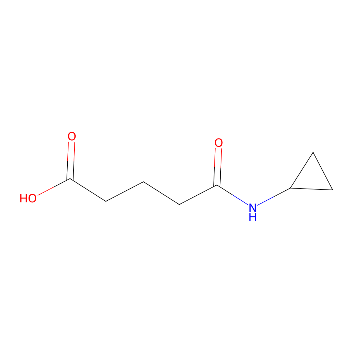 5-(Cyclopropylamino)-5-oxopentanoic acid molecular structure, CAS 135449-68-2