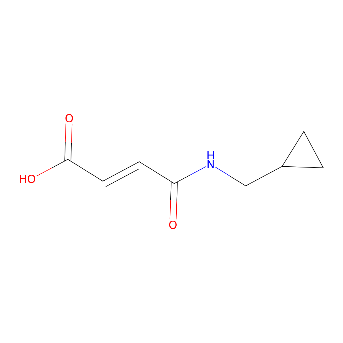 4-(Cyclopropylmethylamino)-4-oxobut-2-enoic acid molecular structure, CAS 135449-71-7