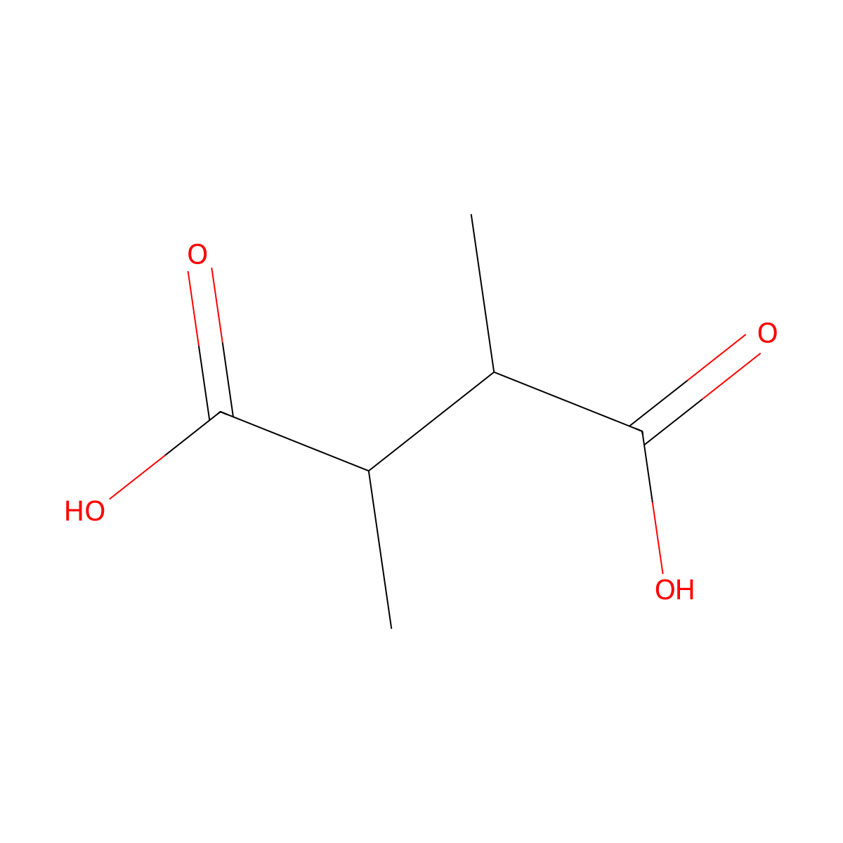 2,3-Dimethylsuccinic acid molecular structure, CAS 13545-04-5