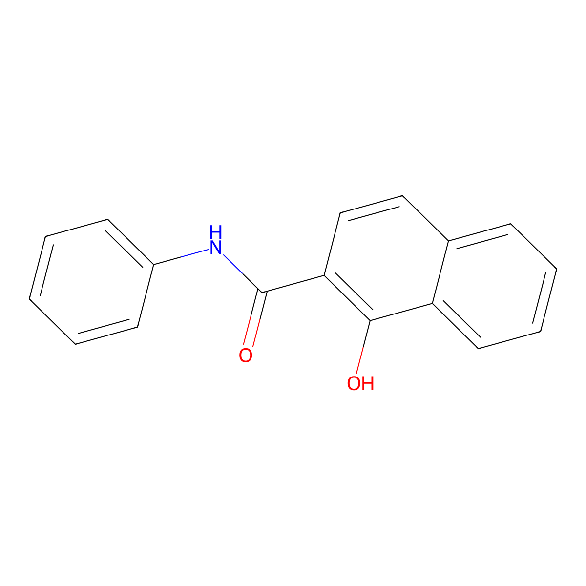 1-hydroxy-N-phenylnaphthalene-2-carboxamide molecular structure, CAS 13545-65-8