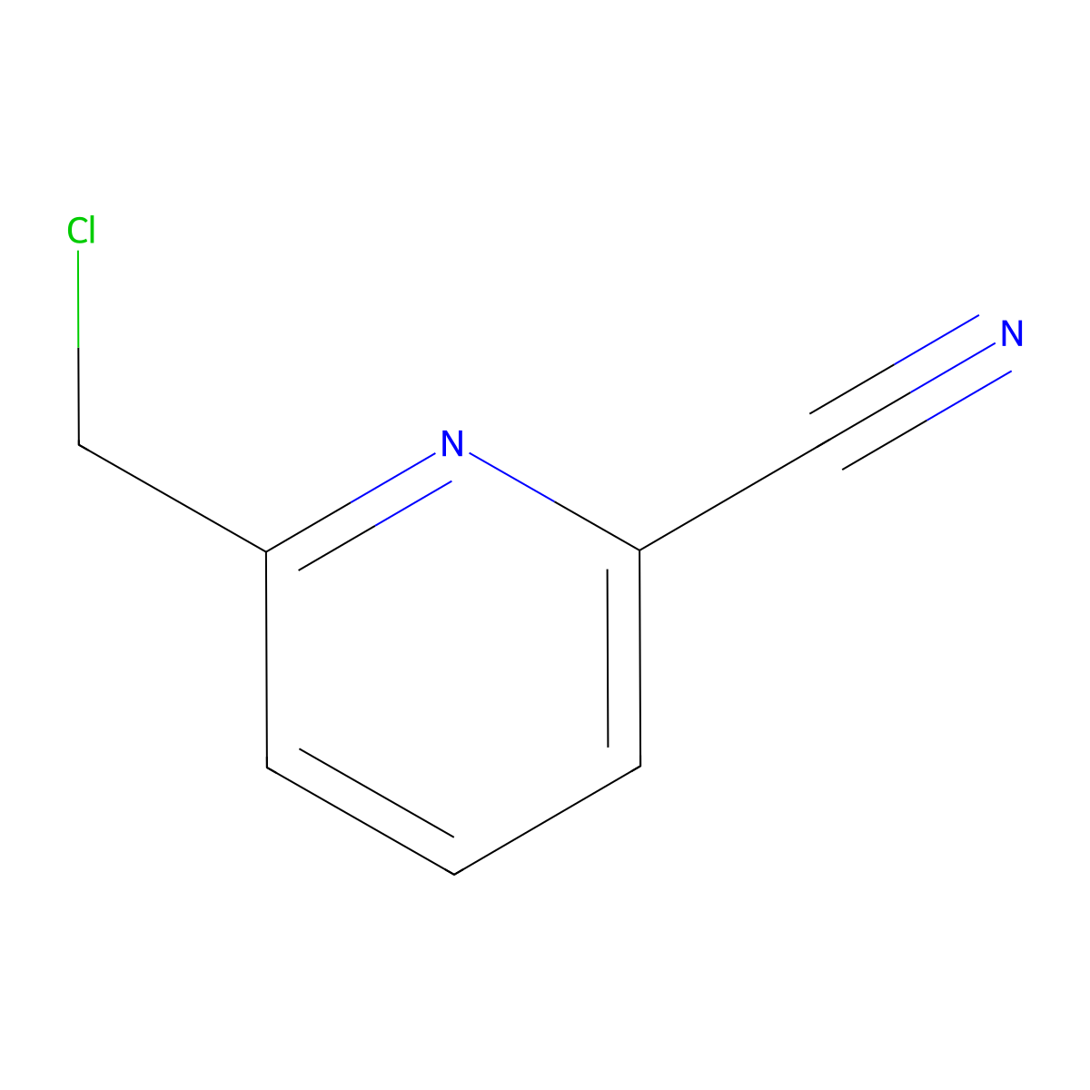 6-Chloromethyl-2-cyanopyridine molecular structure, CAS 135450-23-6