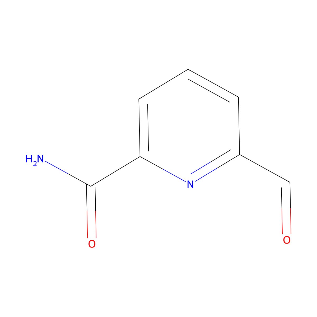 6-Formylpicolinamide molecular structure, CAS 135450-38-3