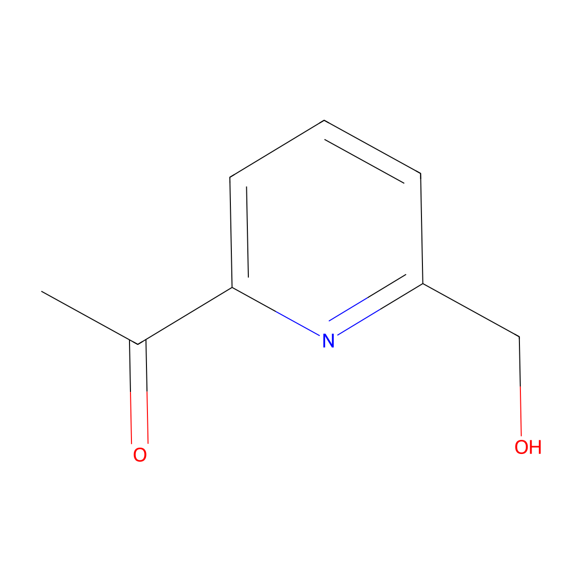 1-(6-(Hydroxymethyl)pyridin-2-yl)ethanone molecular structure, CAS 135450-43-0