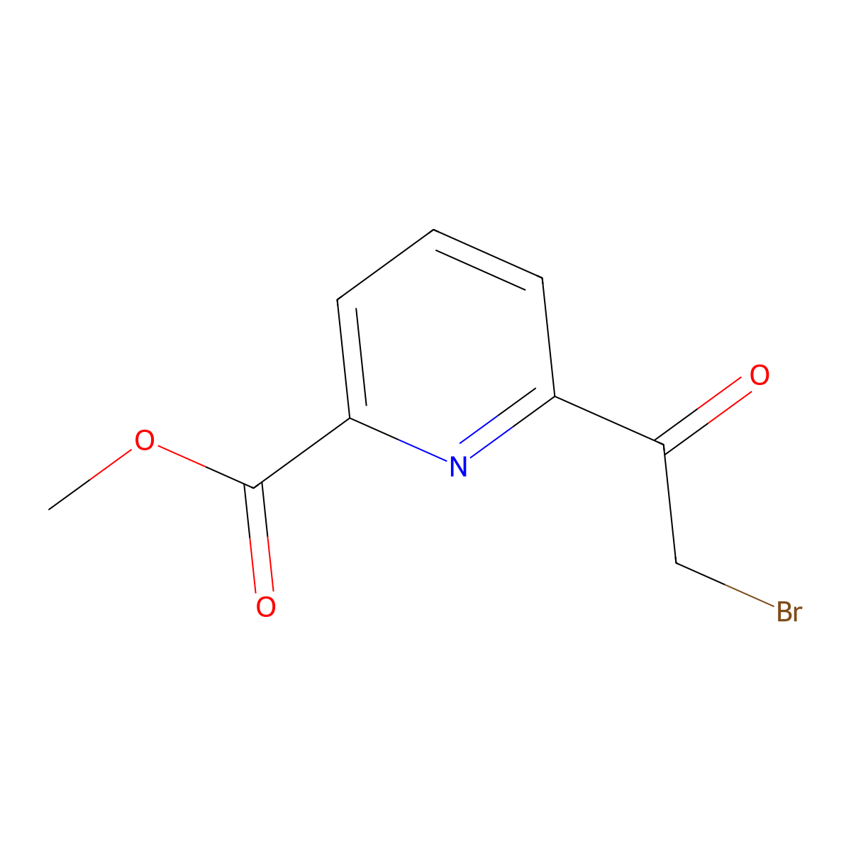 Methyl 6-(2-bromoacetyl)pyridine-2-carboxylate molecular structure, CAS 135450-56-5