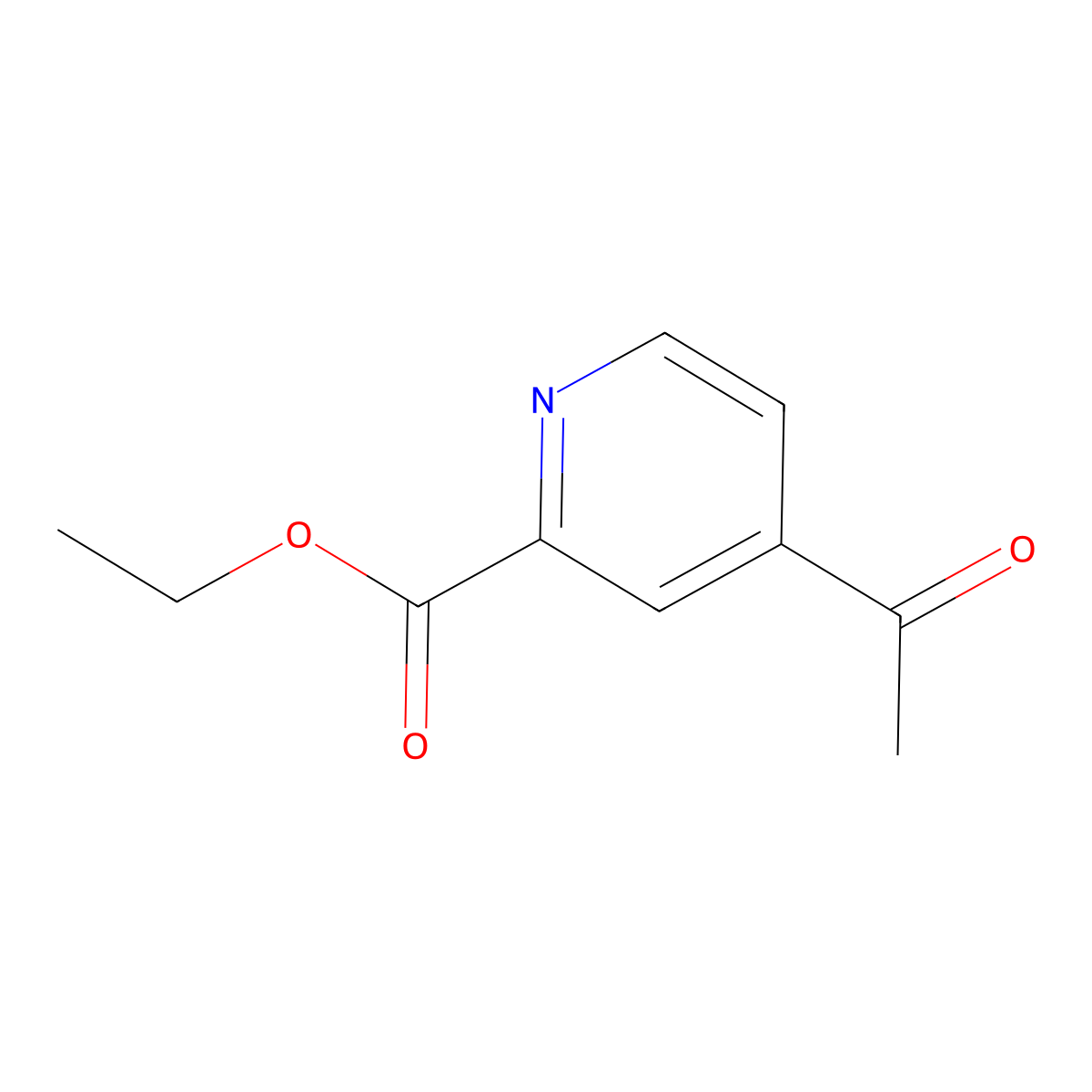 Ethyl 4-acetylpicolinate molecular structure, CAS 135450-67-8