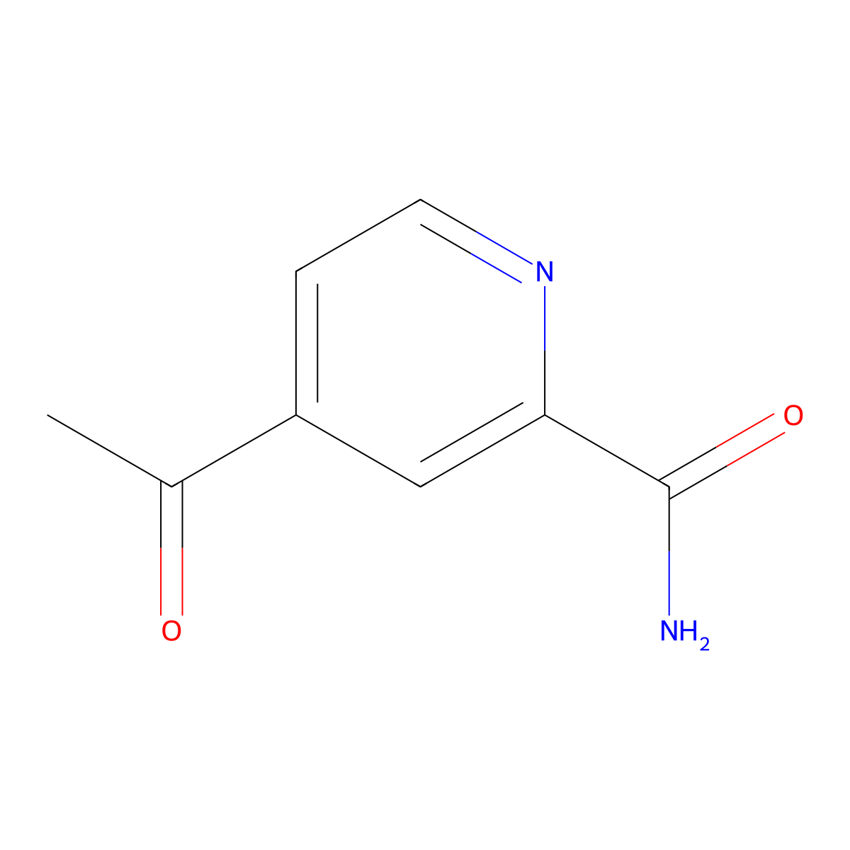 4-Acetylpicolinamide molecular structure, CAS 135450-71-4