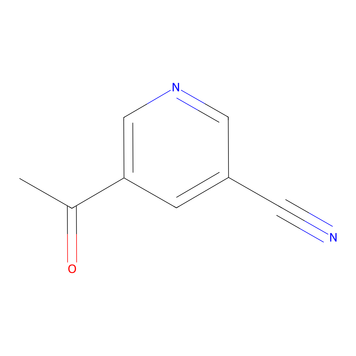 5-Acetyl-3-pyridinecarbonitrile molecular structure, CAS 135450-74-7