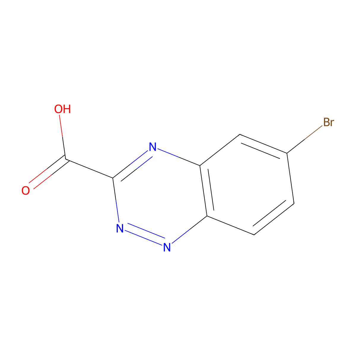 6-Bromobenzo[e][1,2,4]triazine-3-carboxylic acid molecular structure, CAS 1354512-00-7