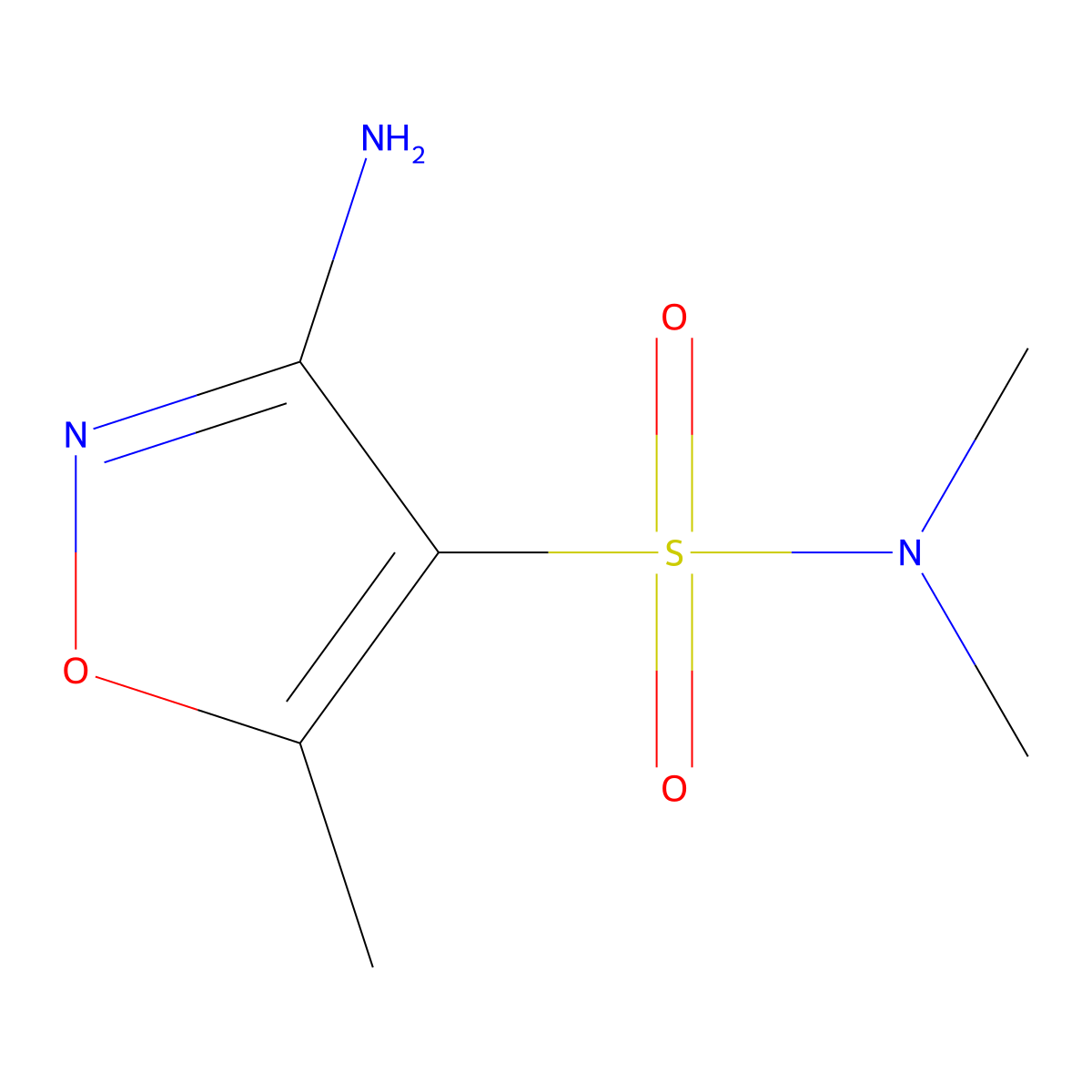 3-amino-N,N,5-trimethyl-1,2-oxazole-4-sulfonamide molecular structure, CAS 1354513-02-2