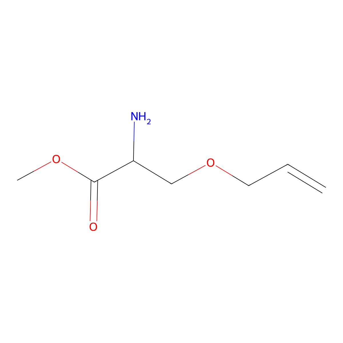 Methyl 2-amino-3-(prop-2-en-1-yloxy)propanoate molecular structure, CAS 1354521-89-3
