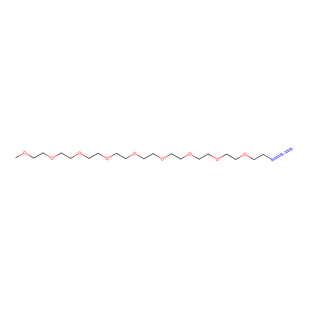 m-PEG9-azide molecular structure, CAS 1354521-95-1