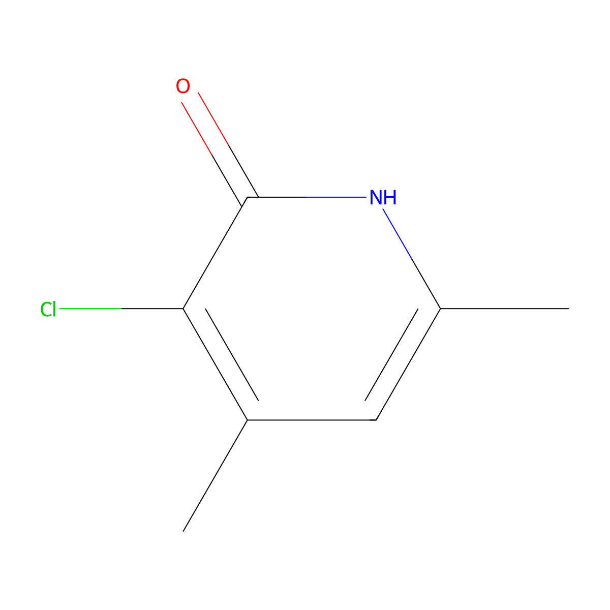 3-Chloro-4,6-dimethyl-1,2-dihydropyridin-2-one molecular structure, CAS 1354528-17-8