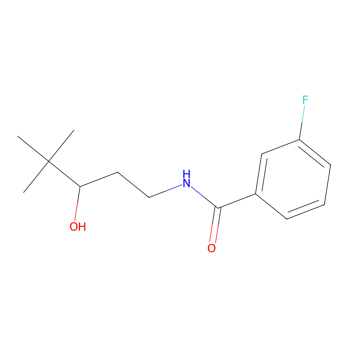3-fluoro-N-(3-hydroxy-4,4-dimethylpentyl)benzamide molecular structure, CAS 1354528-35-0