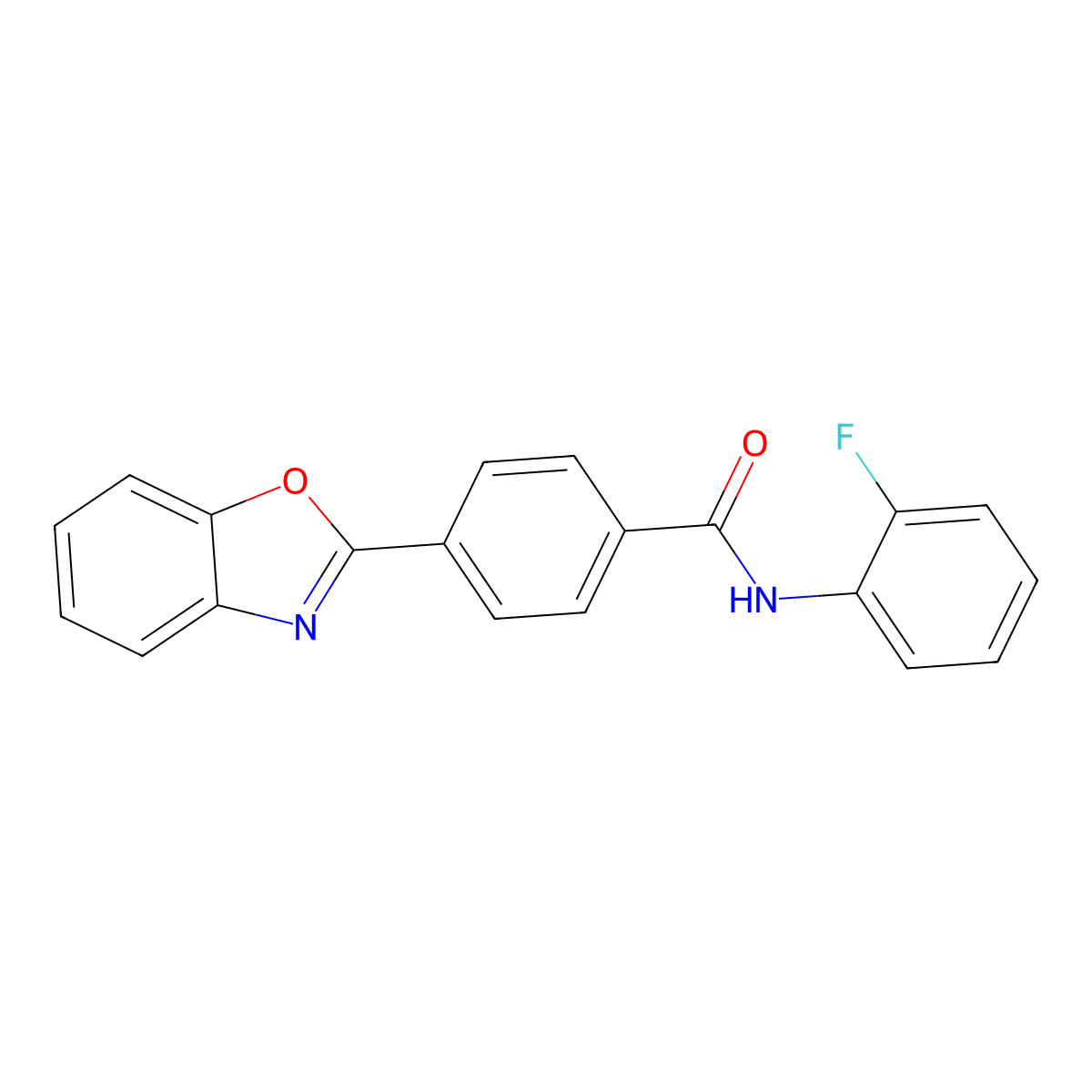 4-(1,3-benzoxazol-2-yl)-N-(2-fluorophenyl)benzamide molecular structure, CAS 1354538-37-6