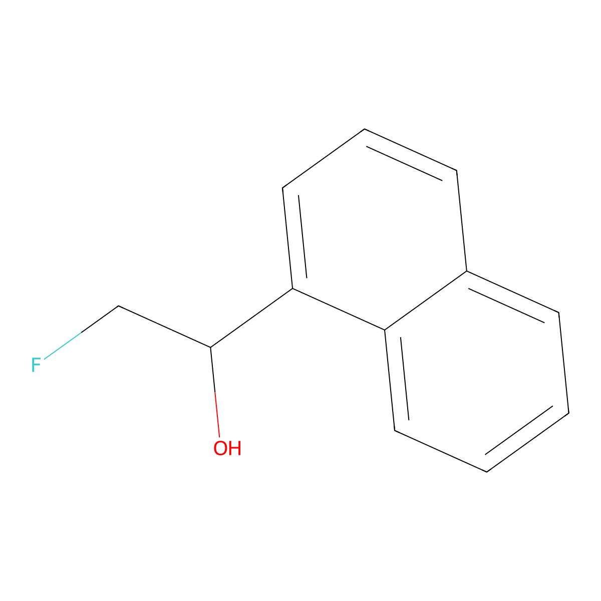 2-Fluoro-1-(naphthalen-1-yl)ethan-1-ol molecular structure, CAS 1354542-07-6