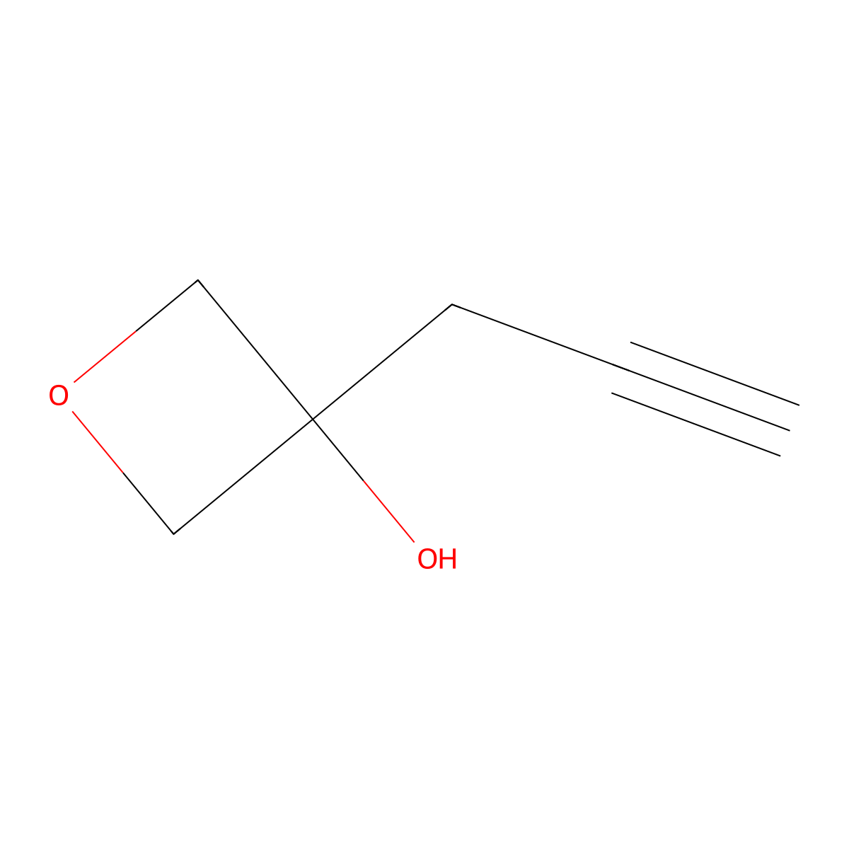 3-(Prop-2-ynyl)oxetan-3-ol molecular structure, CAS 1354550-84-7