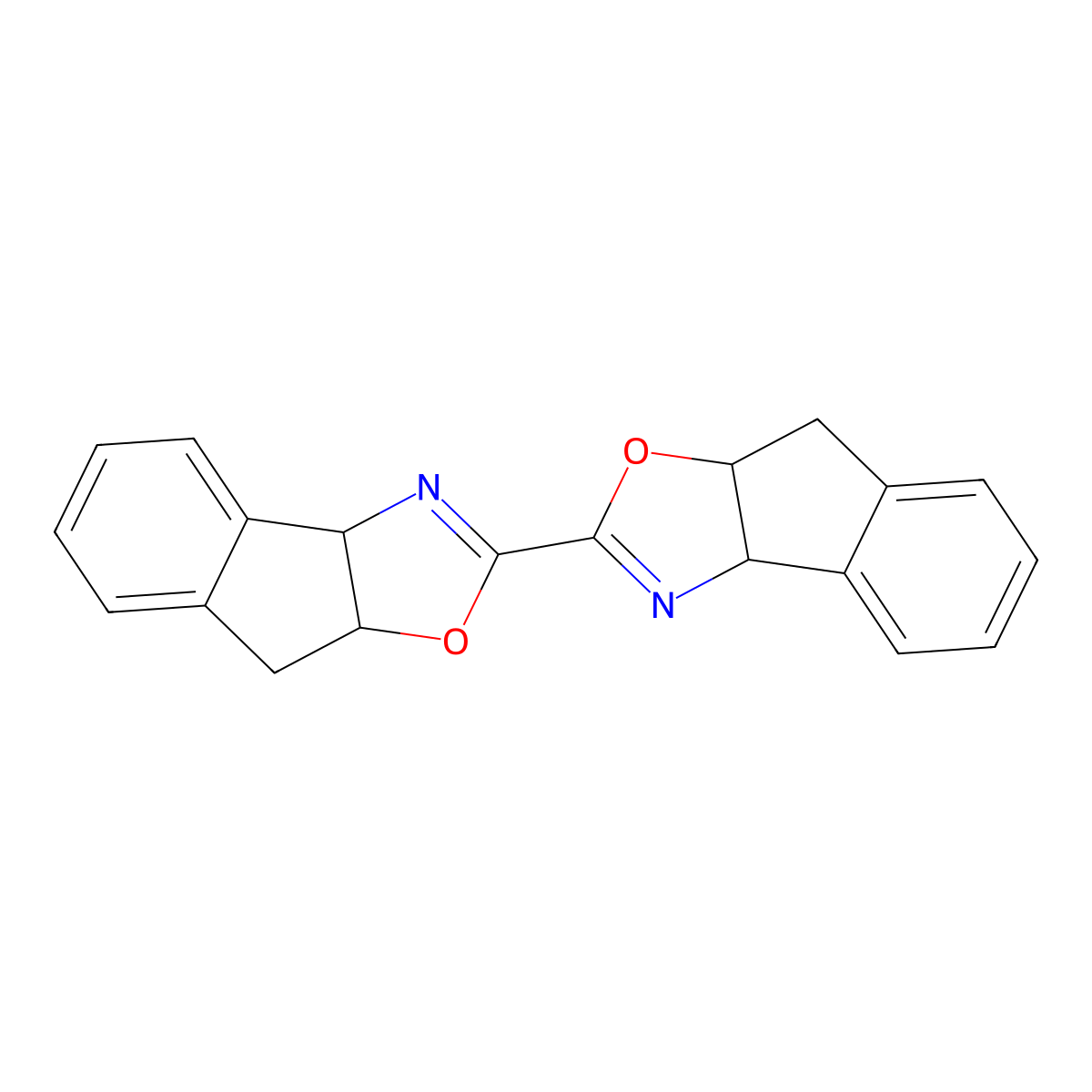 (3aR,3'aR,8aS,8'aS)-8,8a,8',8'a-Tetrahydro-3aH,3'aH-2,2'-biindeno[1,2-d]oxazole molecular structure, CAS 1354558-61-4