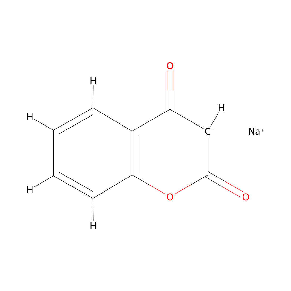 Sodium 2,4-dioxochroman-3-ide molecular structure, CAS 13546-81-1