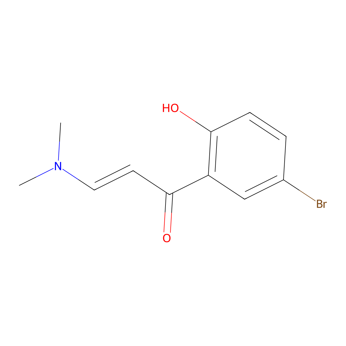 (E)-1-(5-bromo-2-hydroxyphenyl)-3-(dimethylamino)prop-2-en-1-one molecular structure, CAS 1354627-91-0