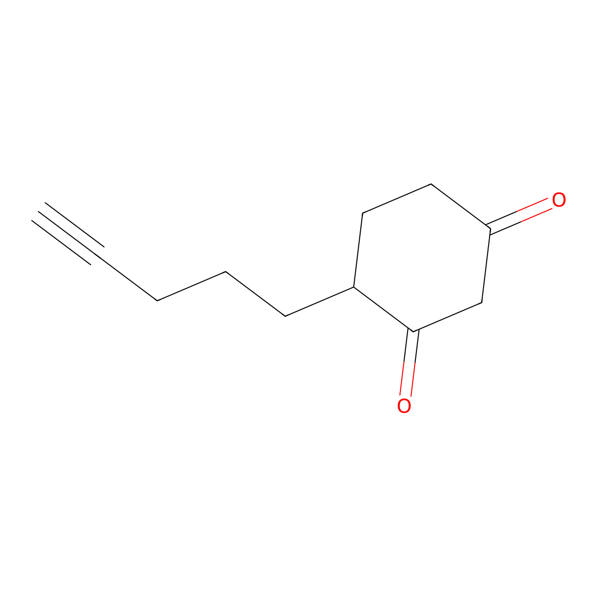 4-(Pent-4-yn-1-yl)cyclohexane-1,3-dione molecular structure, CAS 1354630-46-8
